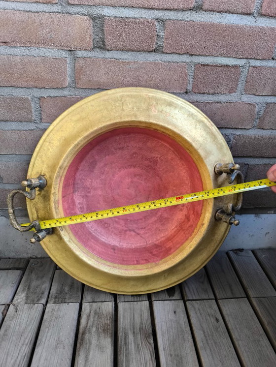 Image 1 of Antike Kupferschüssel/Kochtopf mit Griffen – 44 cm