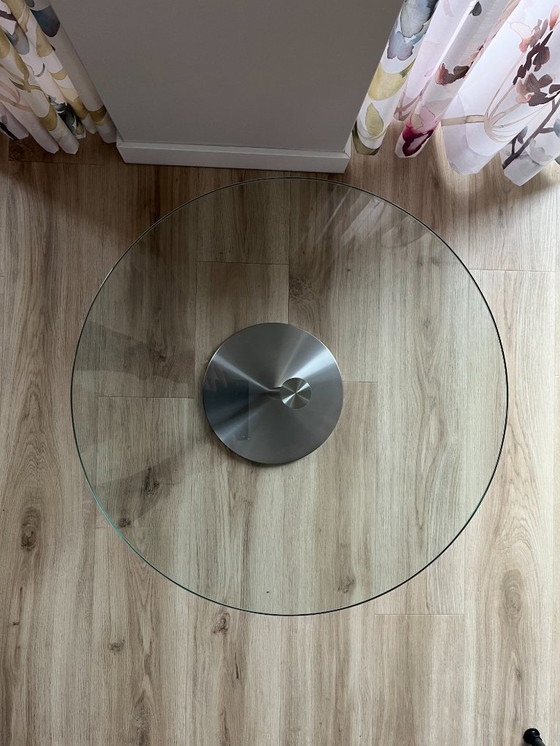 Image 1 of Beistelltisch BN2 mit transparenter Glasplatte.