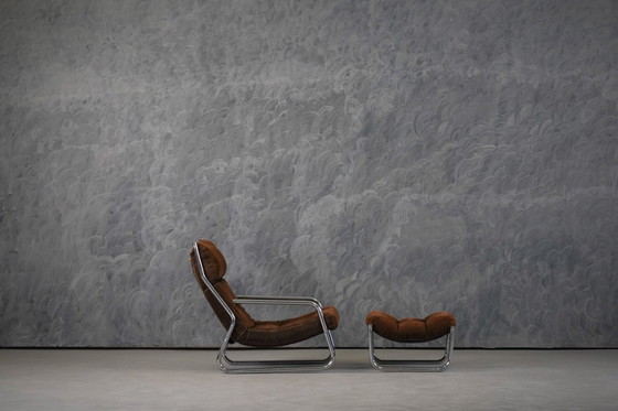 Image 1 of Fauteuil en sofa set uit het midden van de 20e eeuw, ontworpen door Gillis Lundgren, Ikea Zweden, jaren 70.