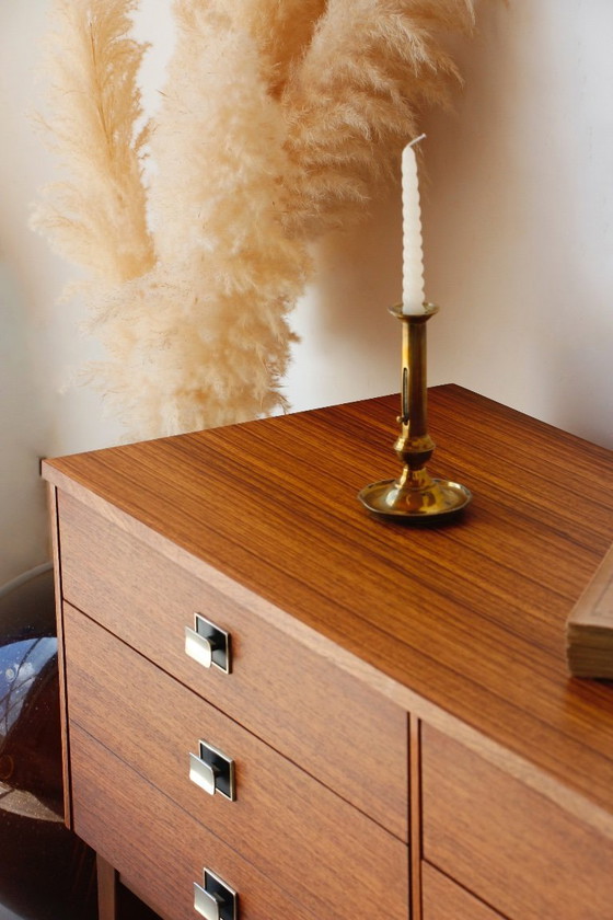 Image 1 of Vintage ladekast van teak en zebrano: elegantie uit de jaren 60