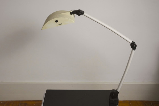 Image 1 of  Waldmann Adjustable Desk Lamp German Industrial Task Lamp Clamp Mount Articulated Office Light 