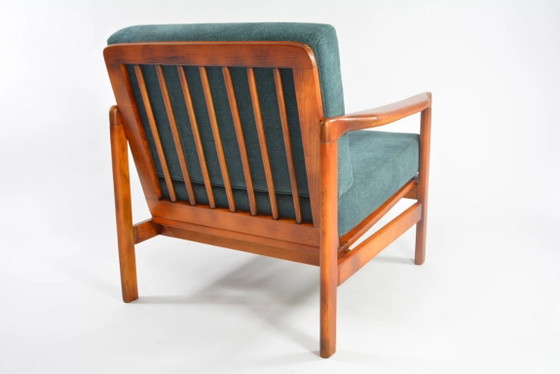 Mid-Century Modern ''BZ'' Armchair in Denim Blue From 1970s – Textile (photo 5 of 10)