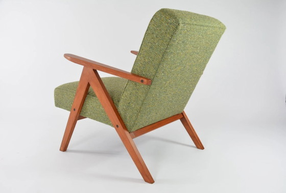 Image 1 of KOMPAS fauteuil in gemêleerd groen