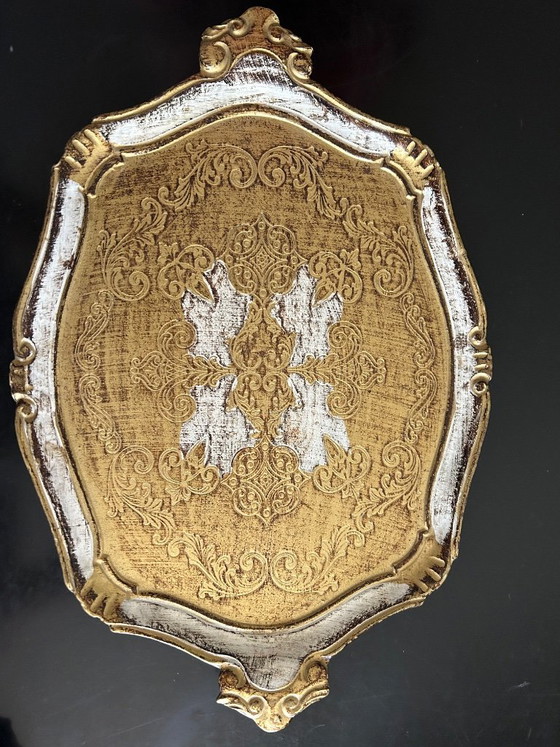 Florentijns Italiaans dienblad, 1970 – Tafelaccessoires, Wood (photo 9 of 9)
