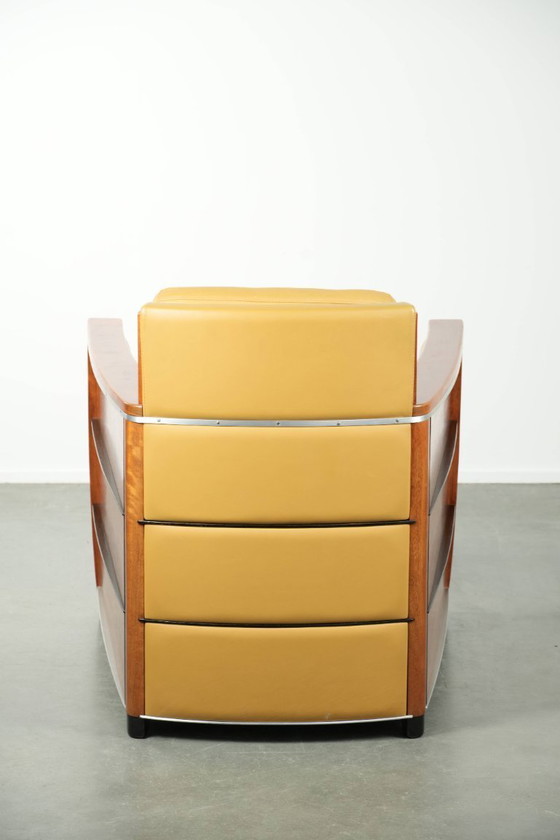 Image 1 of In goede staat verkerende luxe Art Deco design fauteuil van Schuitema uit de Decoforma serie, model Frank