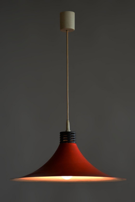 Restaurierter Kronleuchter aus der Mitte des 20. Jahrhunderts, von H. Guzzini für Meblo, Aluminium, Italien, (photo 6 of 8)