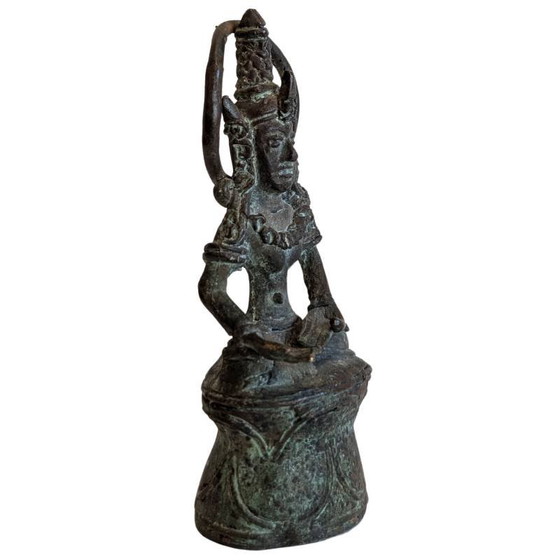 Khmer Lokeshvara Reisbeeld – Antiek Brons, Beschermende Bodhisattva kavel 146 – Beeldhouwkunst, Bronze (photo 2 of 7)