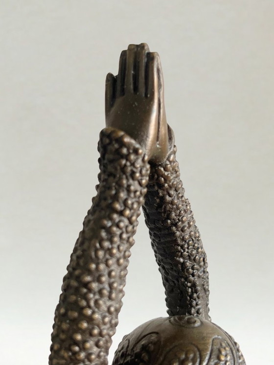 Image 1 of Art Deco style bronze sculpture – Dancer – signed D. H. Chiparus – 47 cm