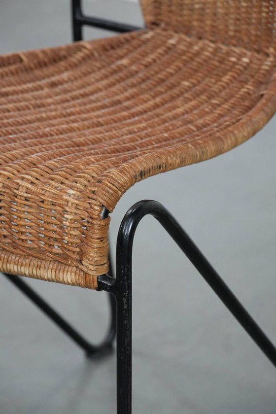 Image 1 of Vintage design chair by Frederick Weinberg with a cast iron frame