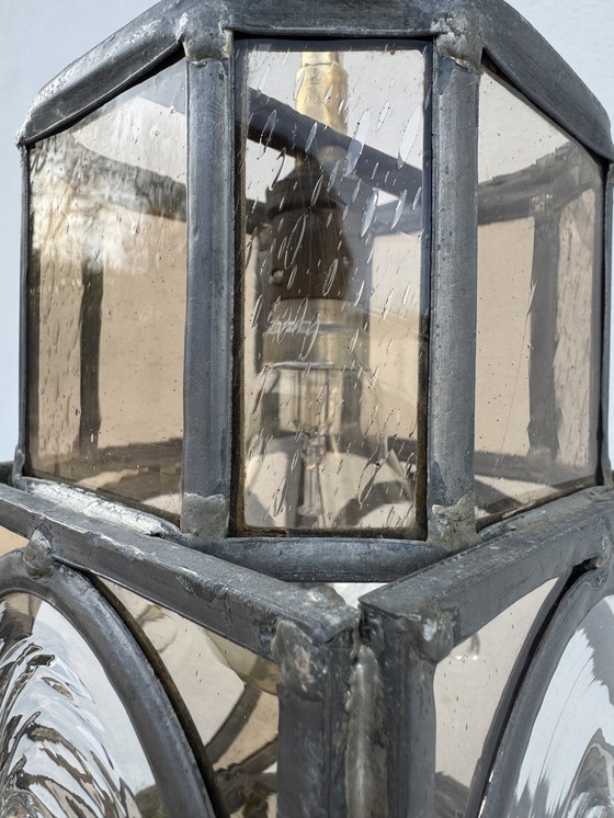 Image 1 of Lanterne vitrail Art Déco