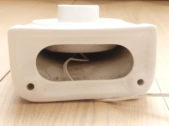 Image 1 of Ceramic sphere lamp, wall light, sphere lamp, white opal glass, 1930s, UK1aeb