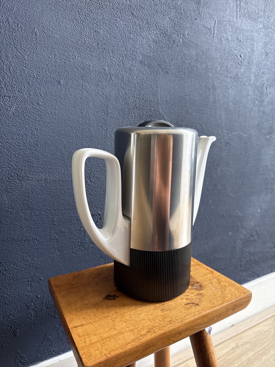 Image 1 of art deco theepot in wit Beiers porselein BAUSHER WEIDEN