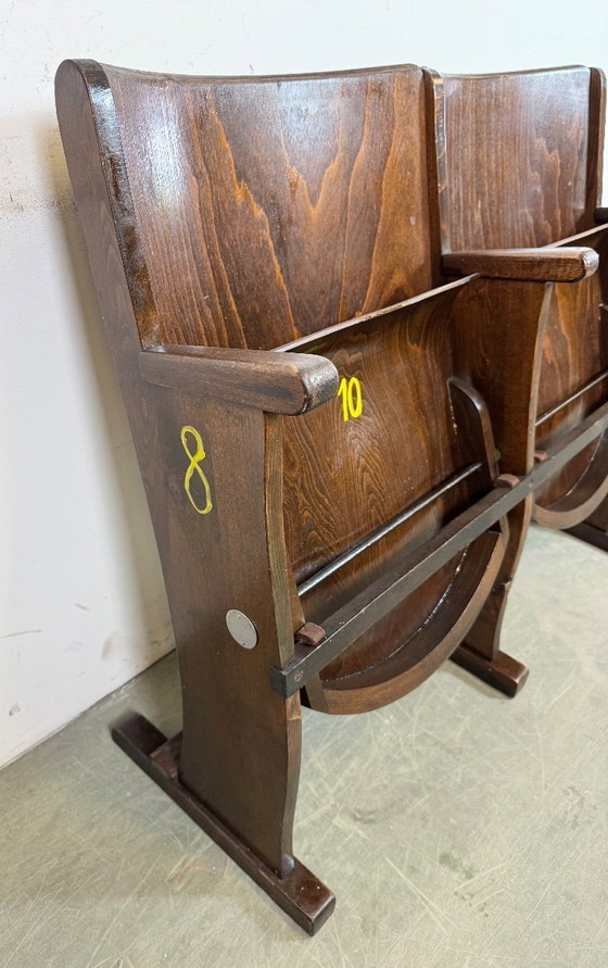 Image 1 of Vintage tweezits bioscoopbank van TON, jaren 60