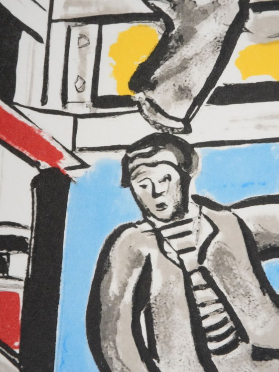 Fernand Léger: Die Baumeister in den Wolken, signierte Lithografie – Lithographien & Drucke, Paper (photo 5 of 11)