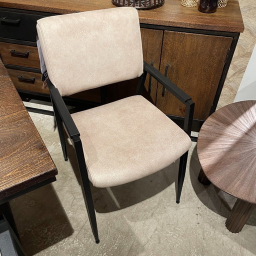 Jisca Stof Zorro Sand – Pronto Wonen, eetkamerstoelen, Plastic, Textile