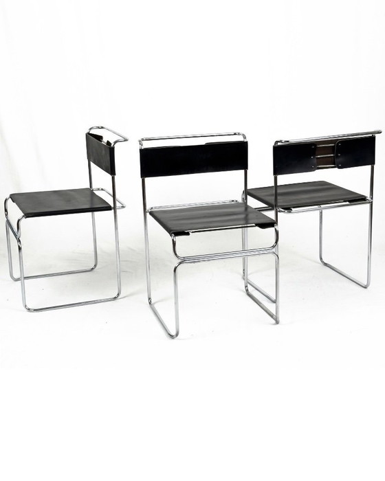 Image 1 of Set di 6 sedie vintage Libellula di Giovanni Carini per Planula