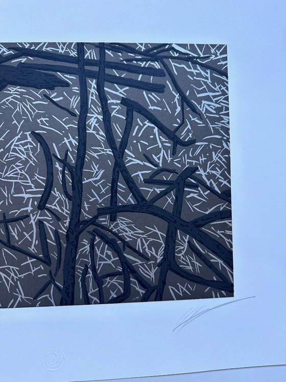 Image 1 of Jan Hendrix screen printing trees (2 pieces)