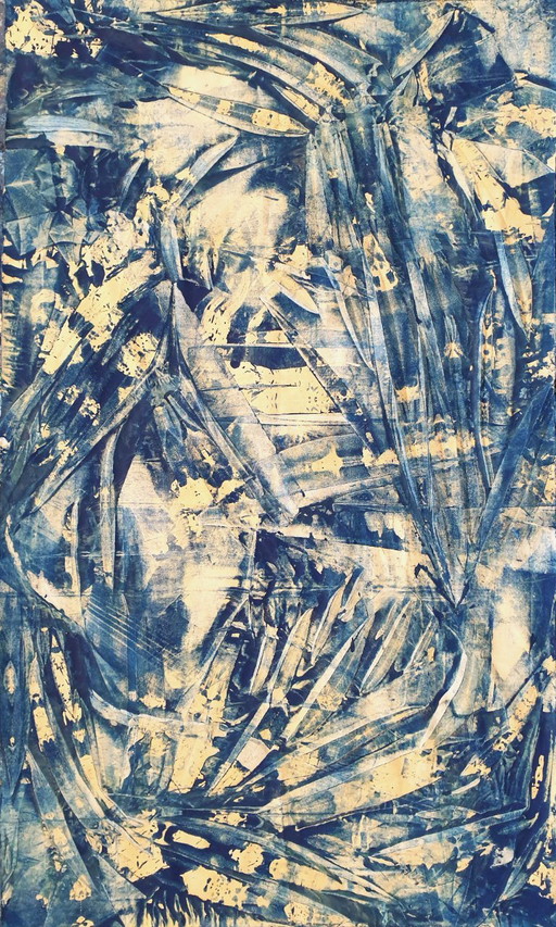 Blue Golden Seahorse – schilderijen tekeningen, Canvas (photo 2 of 30)