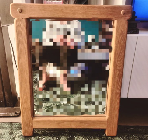 Image 1 of Vintage oak mirror – Kunstmeubelen De Puyt – excellent condition