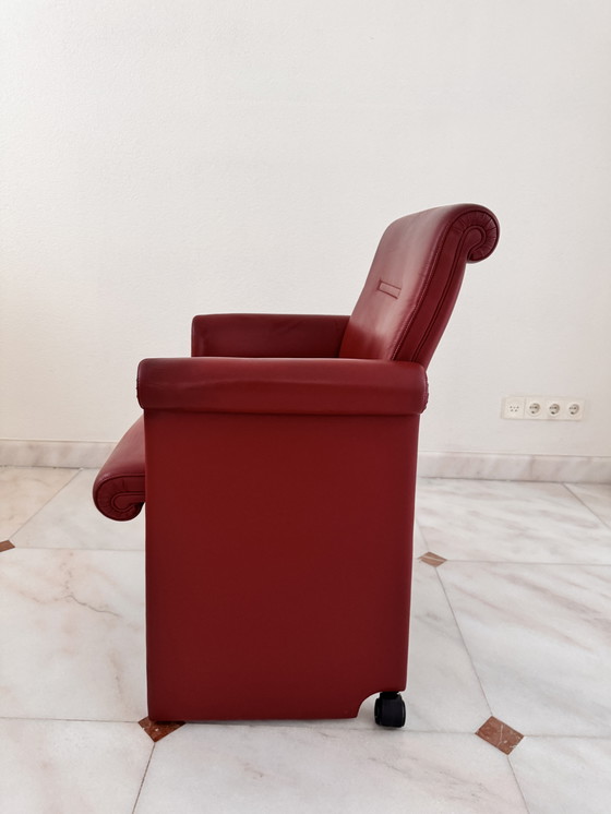 Image 1 of Poltrona Frau Bridge (colección Form) cuero rojo