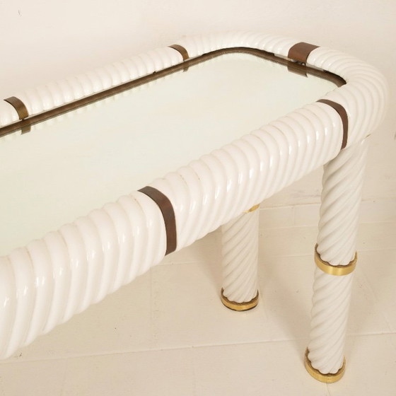 Image 1 of Console en porcelaine et laiton de Tommaso Barbi, 1970