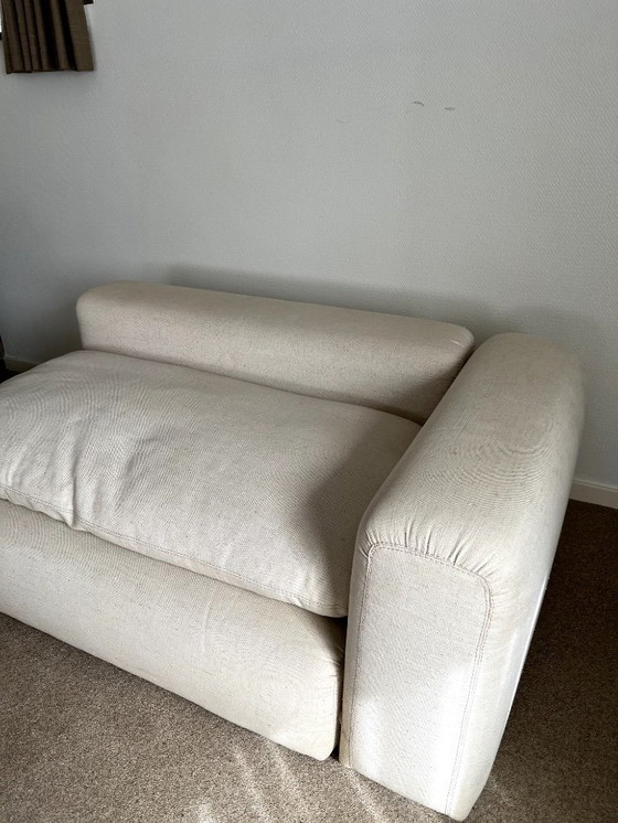 Image 1 of Vintage 1960s sofa - white fabric