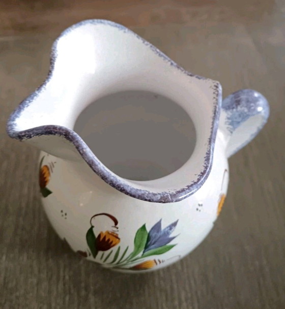 Image 1 of Jarra de mayólica bretona R. Tion de la década de 1920