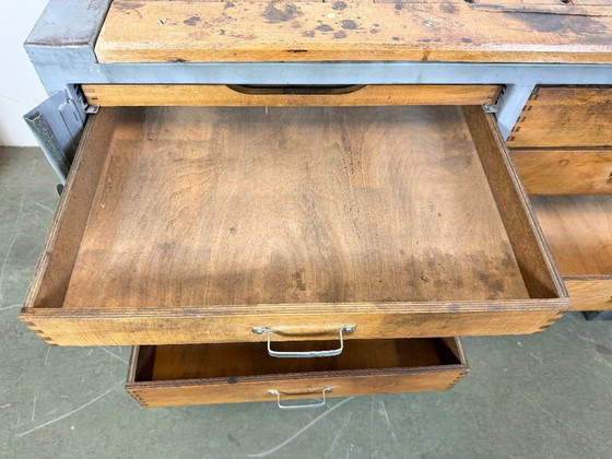 Image 1 of Cassettiera industriale grigia vintage, anni '60