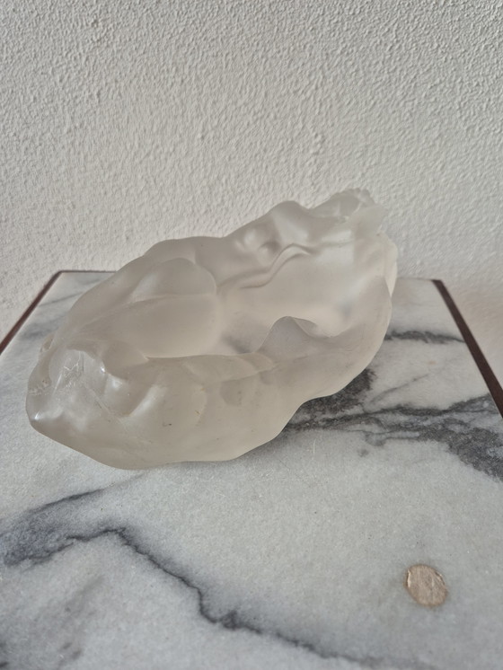 Image 1 of Vintage Art Deco Frosted Glass Nude Ashtray - Heinrich Hoffmann Style