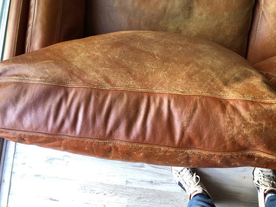 Image 1 of Canapé Poltrona Frau Socrates, design italien, cuir, cognac