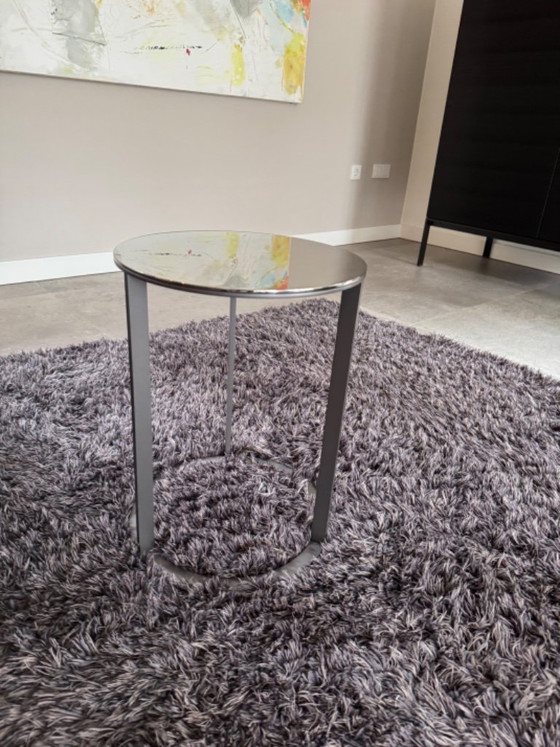 Table d'appoint ronde design – Plateau miroir – 36 cm – Tables d'appoint, Glass, Metal (photo 5 of 5)