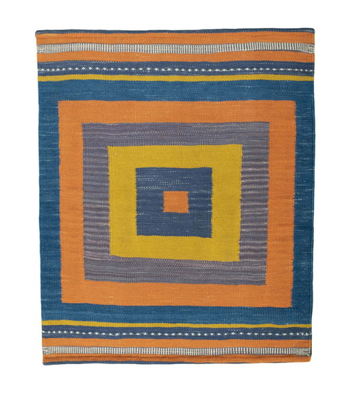 Hand-woven designer kilim Fars - 100 x 83 cm - Modern unique piece made of wool