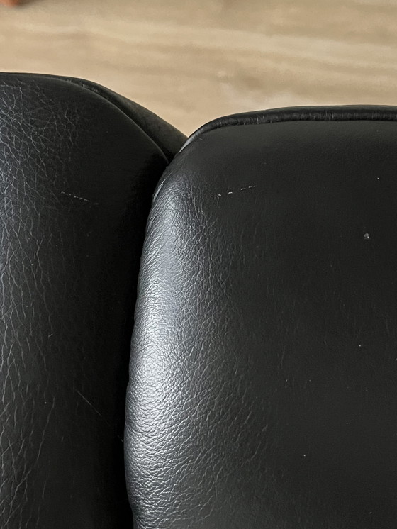 Image 1 of 2 Stück Rolf Benz RB-322 schwarz-weiß 3-Zits-Bank