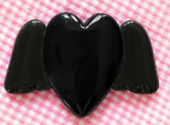 Image 1 of Vintage winged heart brooch by Marc Labat