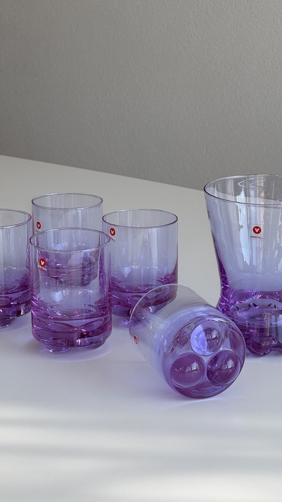 Image 1 of Cristalleria Vecris Glazen & Ijsemmer | Italië ‘70