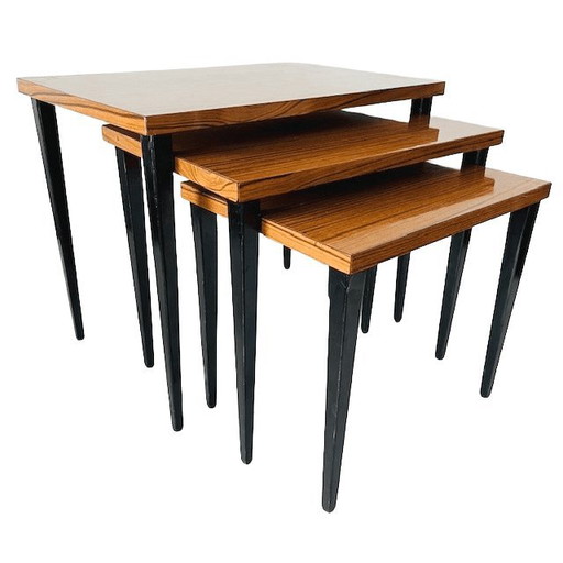 Vintage Mid-century modern Deens Design mimiset bijzettafels 1960's