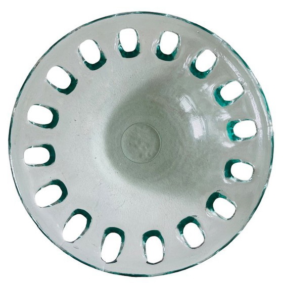 Image 1 of Ciotola spagnola vintage in vetro riciclato fatta a mano anni '50