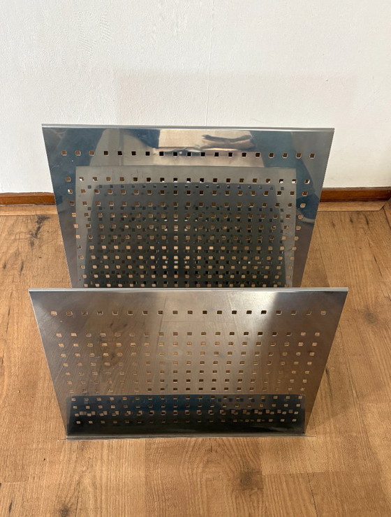 Portariviste stile Memphis Milano, cromo, design classico – Metallo (photo 2 of 5)
