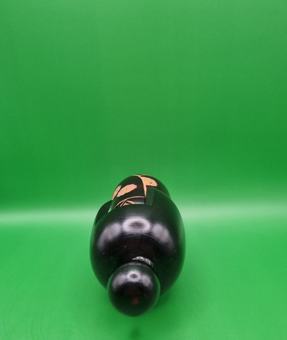 Kokeshi "Black Kimono Okappa" de (présumé) Kunio Miyagawa – Objets déco, Wood (photo 5 of 6)