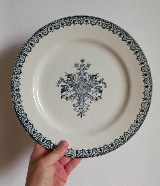 Image 1 of "Alhambra" ironstone earthenware service from Salins