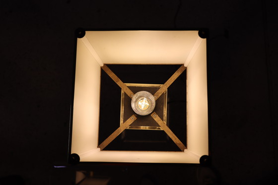 Image 1 of 2x Grote Brutalistische Italiaanse Tafellampen