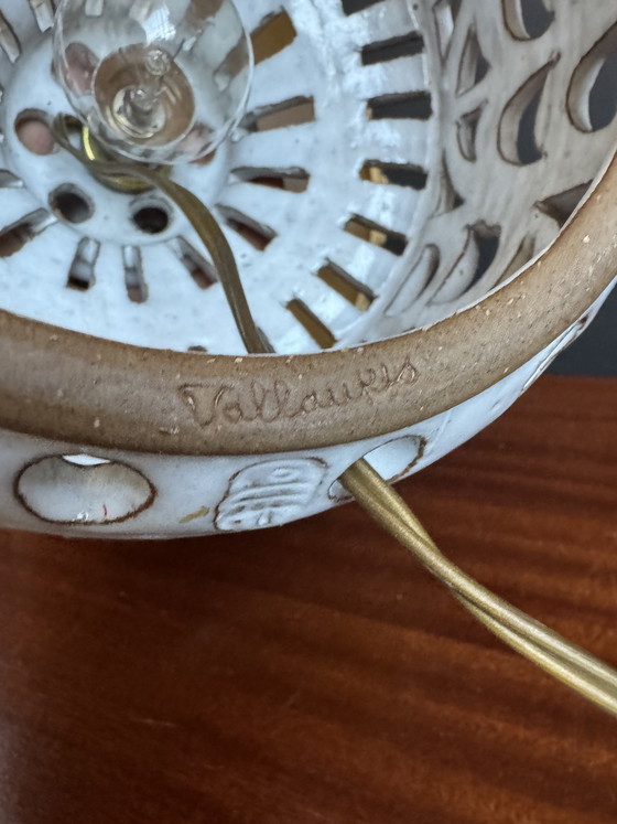 Image 1 of Roger Collet openwork ceramic lamp, 1960s