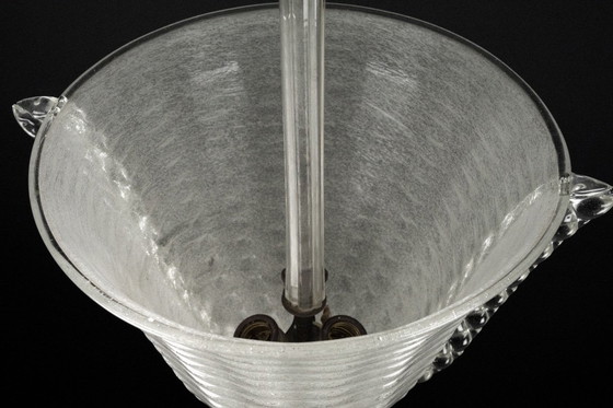 Image 1 of Rara araña Art Deco Ercole Barovier en cristal Pulegoso Murano. Italia 1940s