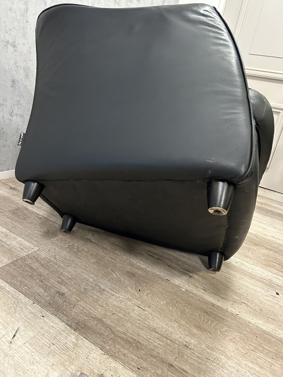 Image 1 of Gerard van den Berg – black leather designer armchair