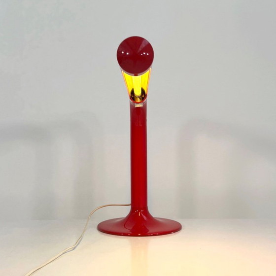Image 1 of Red Tube Table Lamp by Anders Pehrson for Ateljé Lyktan, 1970s