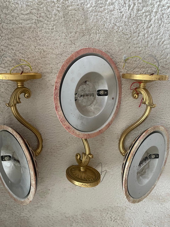 Image 1 of 3 Laudarte wall lights, luxury lamps, bronze, 24k gold plated