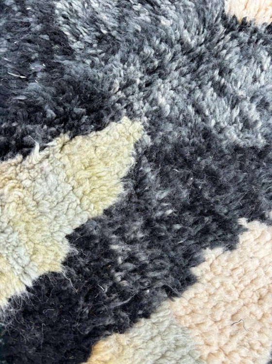 Image 1 of TAPIS MAROCAIN BERBERE 200x260 cm , Tapis coloré Beni Ourain, Tapis en laine fait main, Tapis shaggy, Tapis berbère décoratif, T