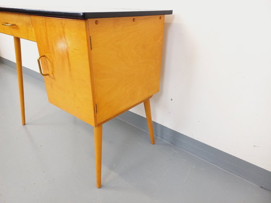 Image 1 of Vintage Baumann wooden desk from the 1950s
