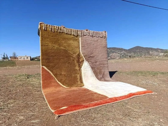 Alfombra bereber marroquí Mrirt 300 × 200 cm – lana gruesa, patrón abstracto – Algodón, Bohemian (photo 3 of 10)