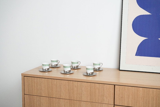 Image 1 of Ensemble de tasses à expresso, design italien, années 1980, fabriqué en Italie